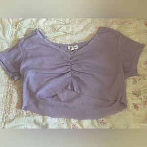Purple lace crop top